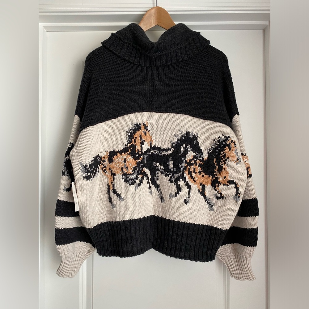 Anthropologie Pilcro Horse Graphic Cardigan Sweater - NWT - Picture 7 of 7